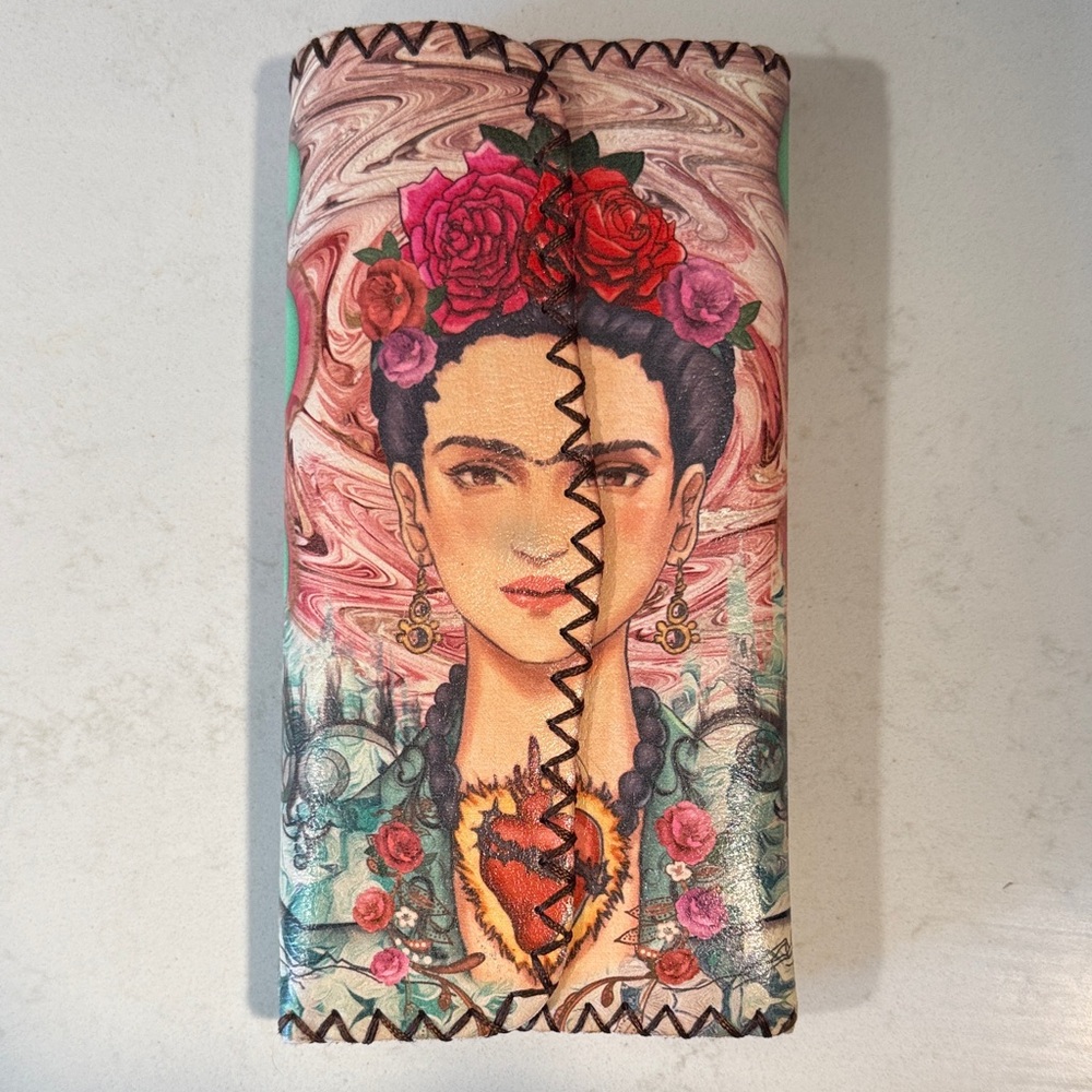 Colorful Frida Kahlo Art Clutch